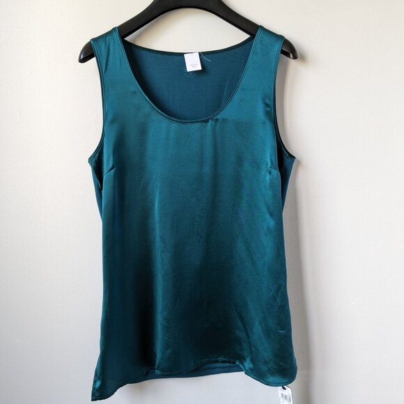 NWT Bundle of 2 intimissimi Silk Modal Tanks in Evergreen and Ribbon Red, size S - Picture 2 of 12